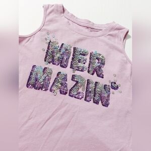 Lavendar "Mermaizin" Tank Top‎ size 7/8